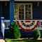 Patriotic Americana Tea-Stained Pleated Bunting Flag, 24" x 48"
